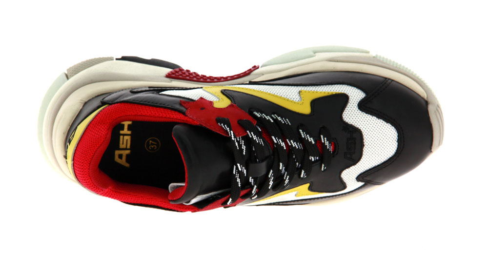 ASH Chunky Sneaker ADDICT BLACK RED YELLOW 39